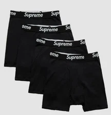 Supreme Hanes Boxer Briefs Black Underwear SIZE S (Each) - BUY + FOR LESS