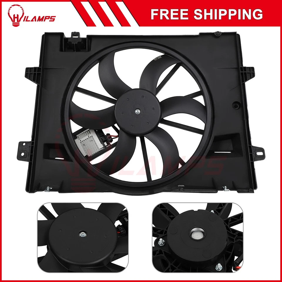 For 06-11 Ford Crown Victoria Lincoln Town Car Radiator Cooling Fan Assembly - Image 3 of 4