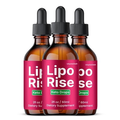 Lipo Rise Drops, Max Strength, LipoRise Liquid Supplement (3 Pack)