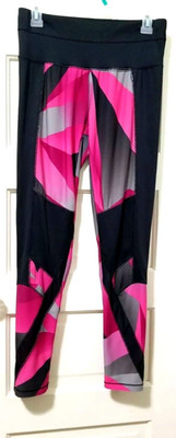 FLASH SALE!! Womens 2Xist Athletic Yoga Leggings Pants Medium Black Fuchsia Pink