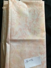 Soft Peach Floral Abstract Hand Block Printed Cotton Fabric 42' x 36"