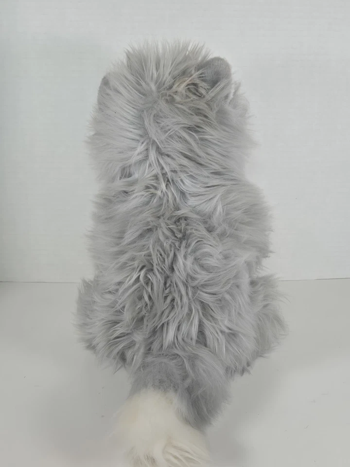 Плюшевое белое серое длинношерстное мягкое плюшевое животное Gund the Cat Yvonne - Изображение 3 из 4