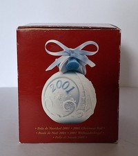 Palla di Natale Lladro 2001 ornamento fine porcellana con scatola originale