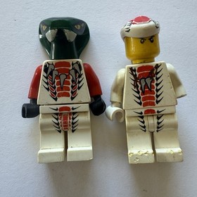 LEGO Ninjago Minifigs Serpentine Rise Of The Snakes Fang-Suei Red + Spitta Green