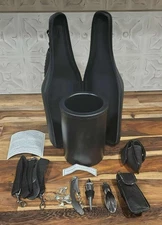 CaddyO Leather Wine Bottle Cooler Gift Set w/ Accessories & Case NEW in Box
