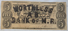 $5 1840 Scituate Rhode Island Obsolete Currency Bank Note Bill The Hamilton Bank