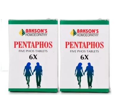 Bakson Pentaphos Tablets 6X (100tab, Pack of 2) Helps in recovery Good Stamina