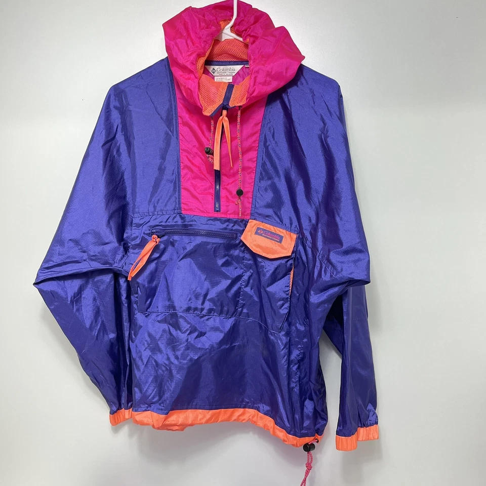 Conjunto cortavientos Columbia para mujer de colección talla L pantalones de chándal chaqueta bloques de color años 90 neón Foto 2 de 4