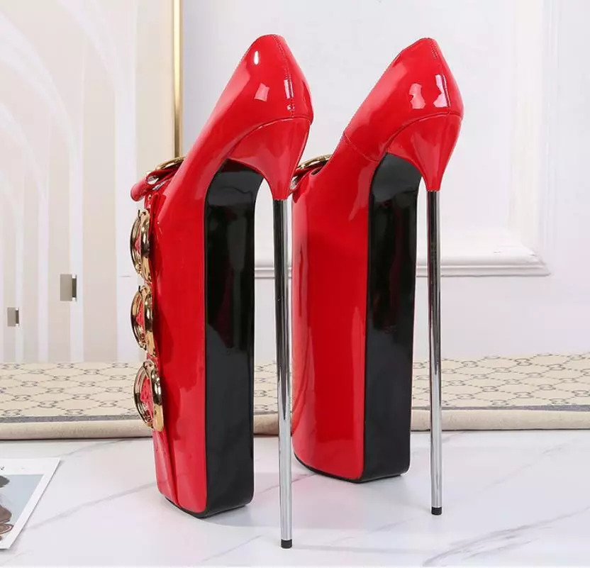 Black Suede Back Spike Platforms Super High Stiletto Heels Shoes