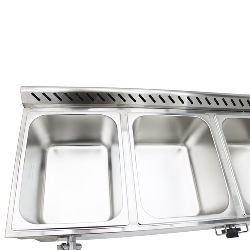 New 5-Pan Liquefied Propane Gas Steam Table Food Soup Warmer 6"deep 1/2 Size - Picture 18 of 24