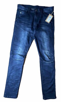 【DEARMINE】May Setup Denim Pants DNM Jeans Pop Knee DMM Blue 34 X 33 NWT | eBay