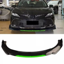 For Toyota Corolla Universal Front Bumper Lip Spoiler Splitter Gloss Black Green
