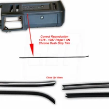 78-87 GN Regal OE CORRECT Instrument Panel Dash Board Chrome Molding Trim Strip