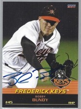 IP autograph signed 2011 Choice Sportscards Frederick Keys #06 Bobby Bundy card