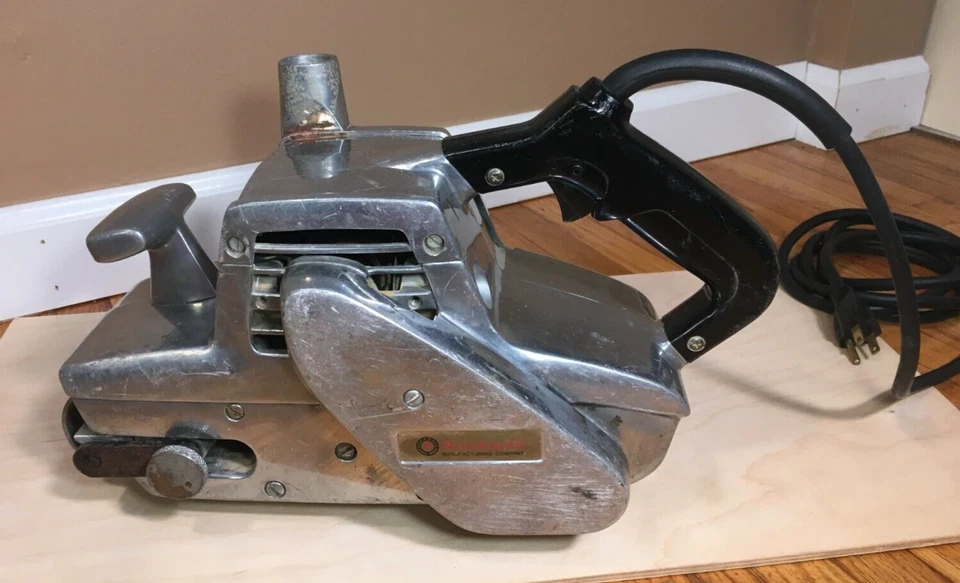 **Vintage MCM ROCKWELL MODEL 360 BELT SANDER DUSTLESS 3 X 24 or 23 3/4 USA WORKS - Image 2 of 4