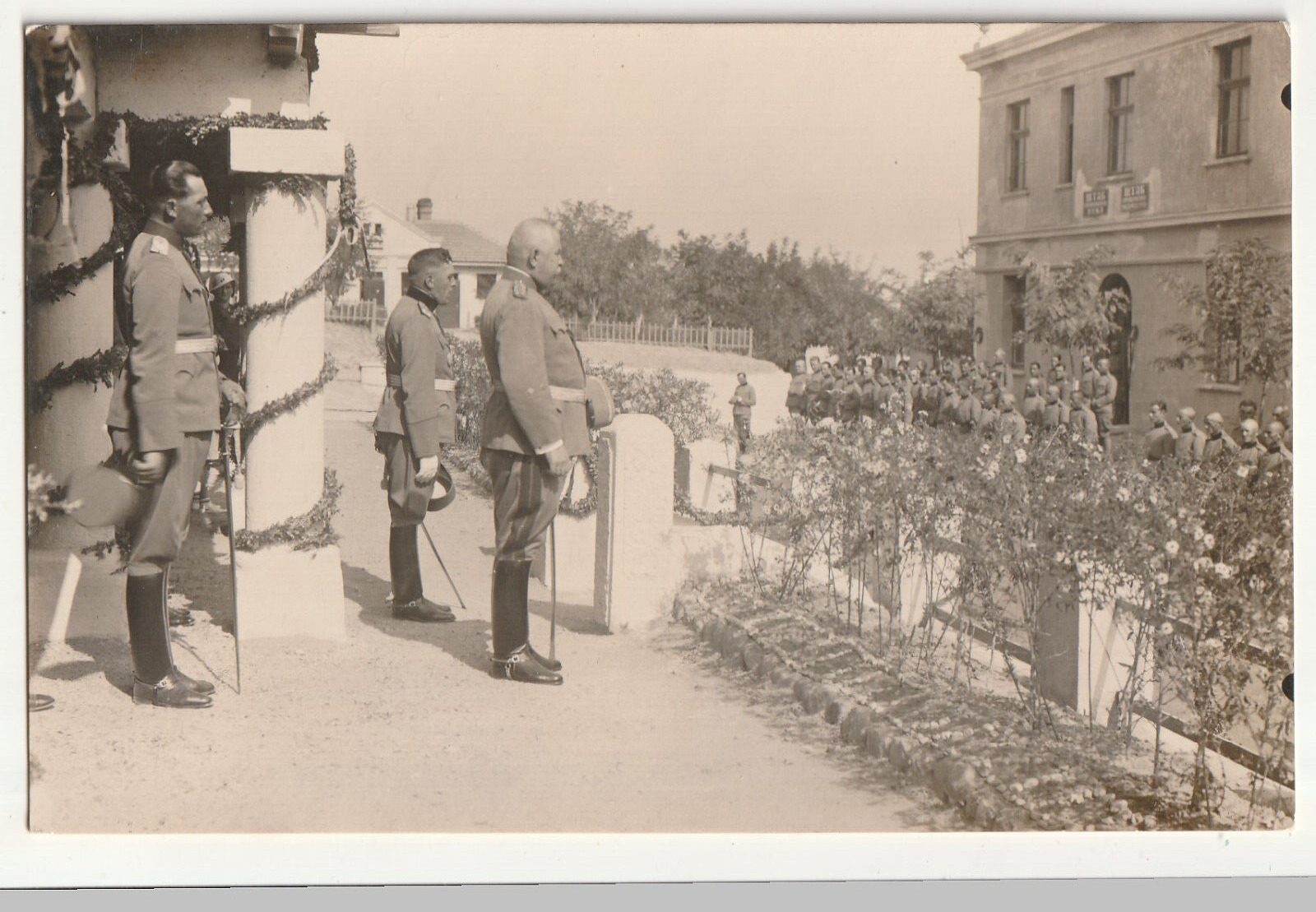 Skopje am 30.9. 1935 , militärische Feierlichkeit, 2 alte Fotokarten ungelaufen