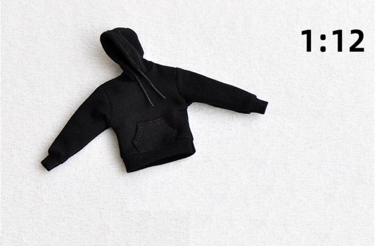 1/12 Black Hoodie Sweatpants For Tm01a Tm02a 6