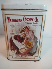 Vintage 1980s Washburn Crosby Company Gold Medal Flour Tin Free Shipping 