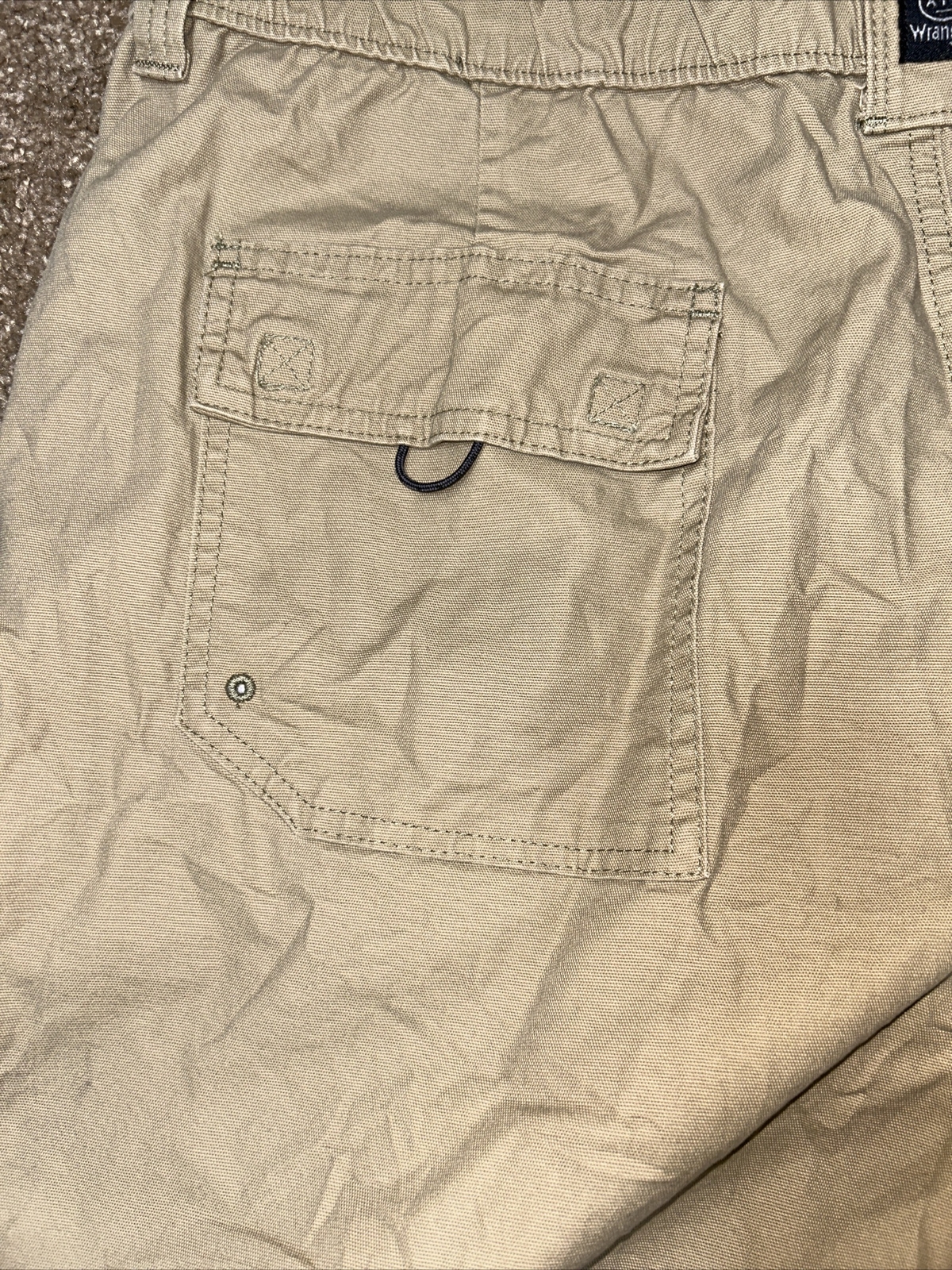Wrangler Angler ATG All Terrain Gear Hiking Cargo Shorts Sz 38 Tan Khaki Stretch image 10