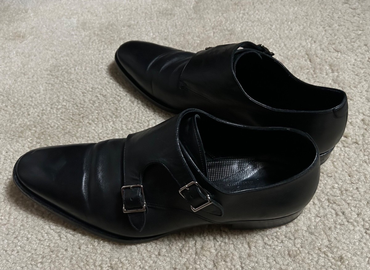 Ralph Lauren Double Monk Strap Shoes Mens 8.5 D Black Leather Made in Italy POLO RALPH LAUREN Double Buckle Shoe - 10.5 D US – LuxAnthropy main image 3