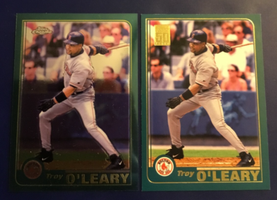 #ad 2001 Topps #527 #594 TROY O#x27;LEARY Lot 2 Boston Red Sox Nice Look $2.45