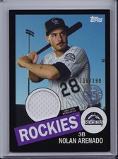 Nolan Arenado 2020 Topps Series 1 Black 1985 Topps Relic #'d /199 Jersey Card