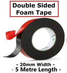 Foam Tape Double Sided Pe Foam Tape 5m Length mm Wide Roll Self Adhesive Ebay