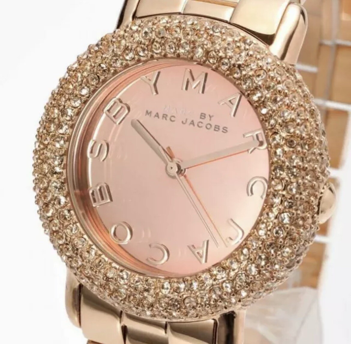 Marc by Marc Jacobs Marci Crystal Rose Gold Tone Womenss Watch