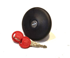 Tankdeckel Schwarz mit Schloss passt MZ ETZ 251 301 Kanuni Ø 60mm Jawa