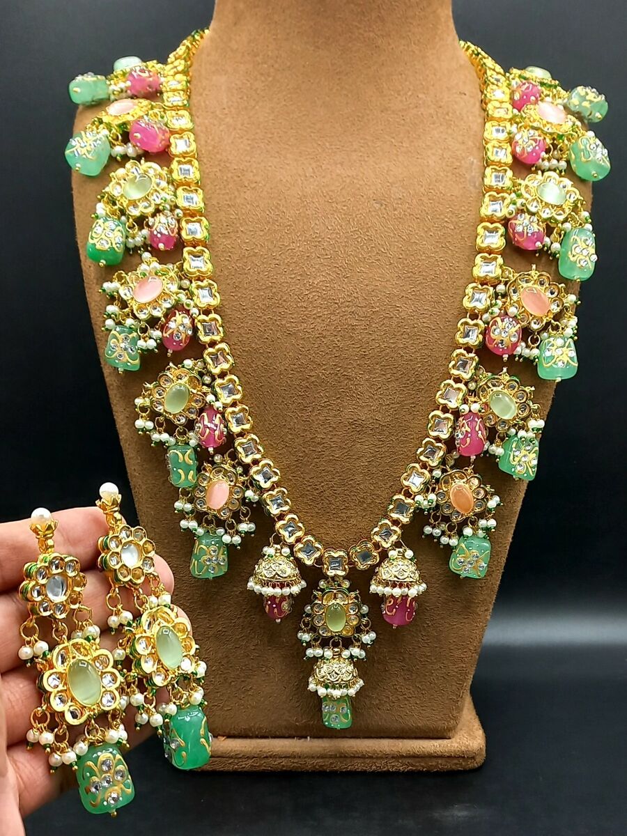 Kemp Mango Chain Pendant Indian jewelry | Long necklace | Bharatnatyam –  Classical Dance Jewelry