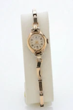12K Gold Filled Elmont 17-Jewel Ladies Watch - Vintage Art Deco 