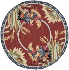 Safavieh Chelsea BURGUNDY 3' X 3' Round Area Rug - HK56C-3R