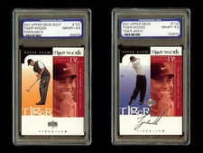 Tiger Woods Tiger Jam TJ1 & TJ2  2001 Upper Deck Golf Promo RC cards Rare SP's