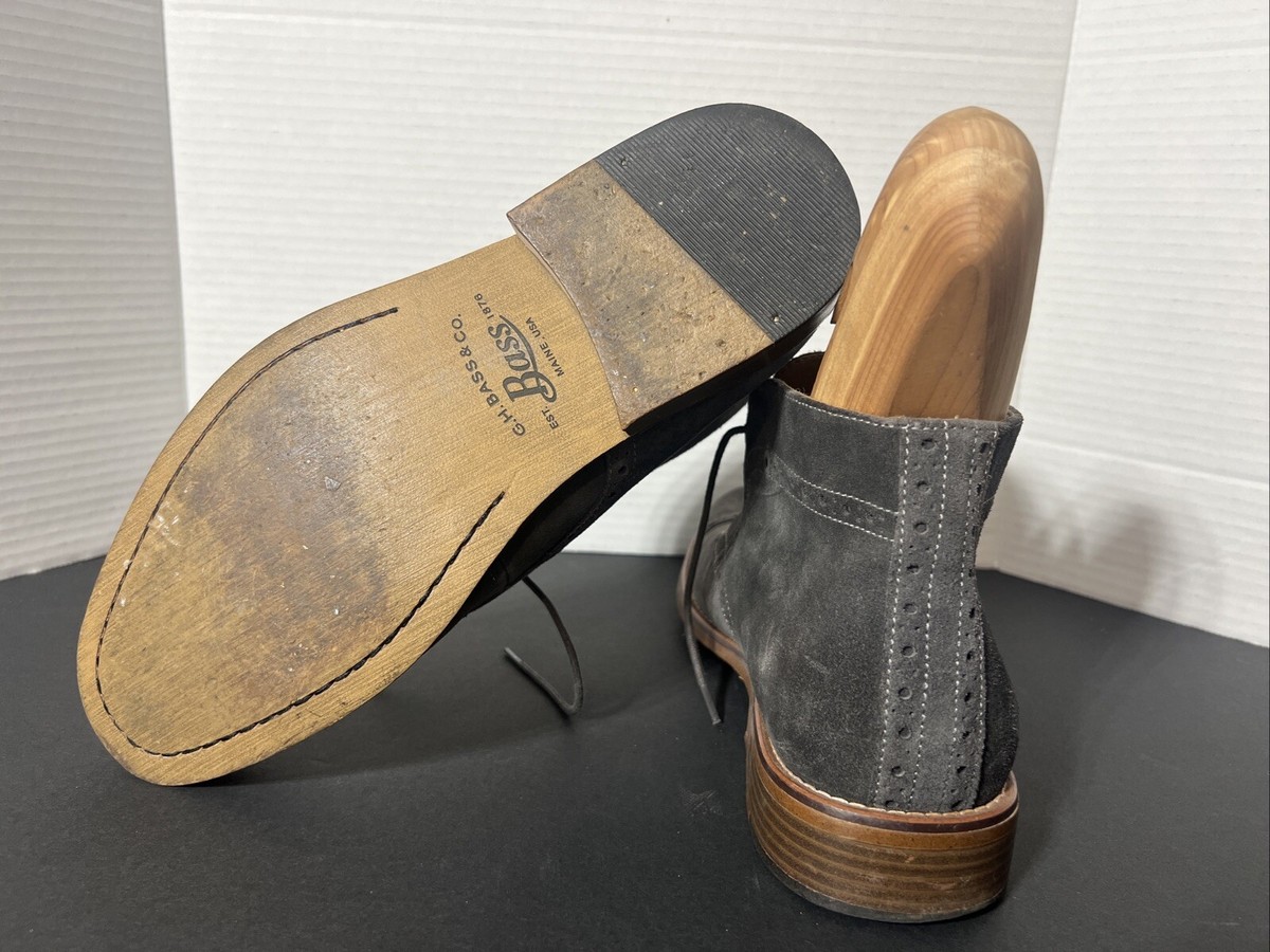 G.H. Bass & Co. Brady Gray Suede Cap Toe Ankle Chukka Boots  display picture 2