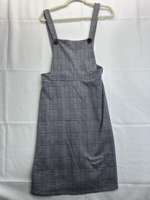 Sweet Claire Modcloth Dress Jumper Size S/M Blue Plaid Sleeveless Knit  Retro | eBay