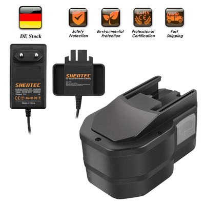 3.5AH 14.4V Ni-MH Akku/Ladegerät für AEG BBS14X BDSE14T 48-11-1024 48-11-1000