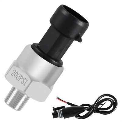 #ad 200 PSI 1 8quot;NPT Thread Pressure Transducer Sensor for Oil Fuel Water Air $16.69