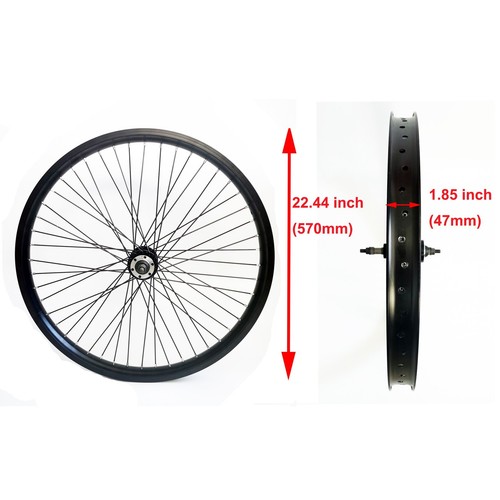 CDHPOWER 26" Bike Rear Wheel 48x12G, Heavy Duty Rear Bicycle Rim & 18T Freewheel - Picture 6 of 13