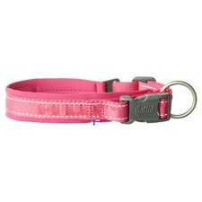 Hurtta ECO Casual Hundehalsband ruby pink - Bequem, wetterfest & reflektierend