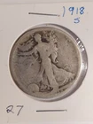1918-S Walking Liberty Silver Eagle 50 Cent Coin
