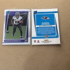 2021 Panini Donruss Optic RASHOD BATEMAN Rated Rookie RC #210 Ravens B-3
