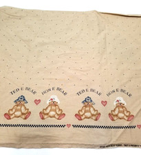 Vtg 1994 Daisy Kingdom TED-E-BEAR Border Fabric 2 Plus Yards #7141 Past Present