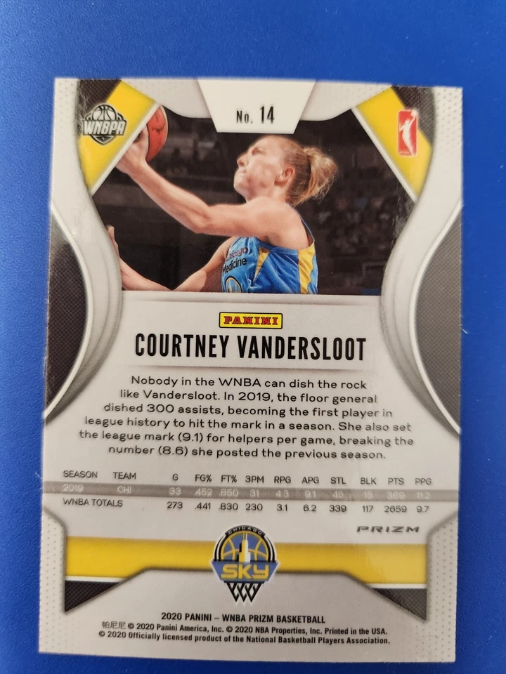 2020 Panini Prizm WNBA COURTNEY VANDERSLOOT SILVER PRIZM SP #14 - Image 2 of 2