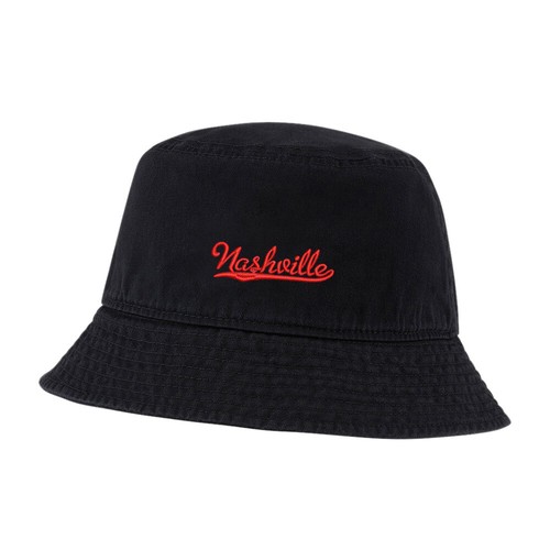 Bucket Hat for Men Women Nashville City TN Embroidered Washed Cotton