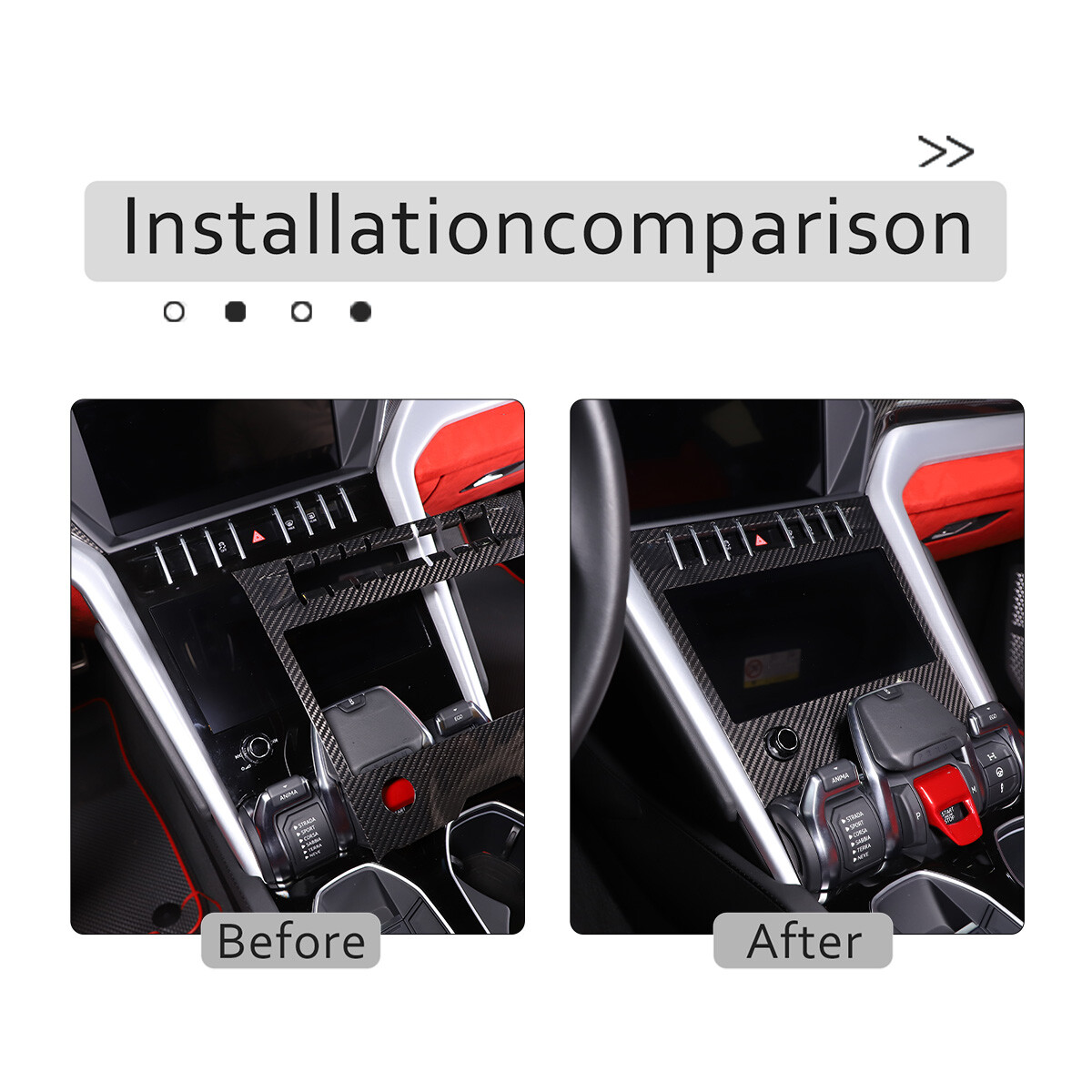 Real Carbon Center Control Air Condition Panel Cover For Lamborghini URUS 18-21