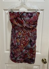 Diane von Furstenberg Garvin Silk Dress Ruffles Floral Strapless Vacation 6