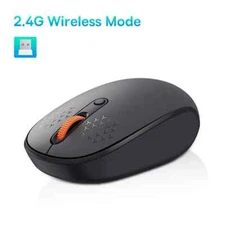 Bluetooth Computer 1600DPI Silent Mouse with 2.4GHz USB Nano Receiver for PC