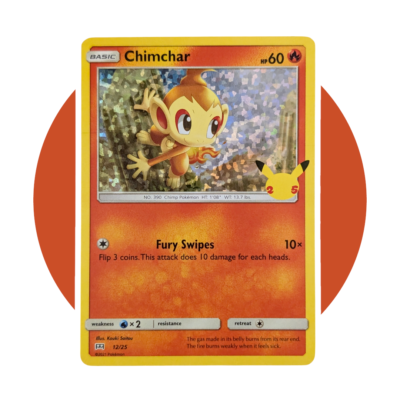 25th Anniversary McDonald's Pokemon Card (HH10): Chimchar 12/25, Holo 25th Anniversary McDonald's Pokemon Card (HH10): Chimchar 12/25, Holo