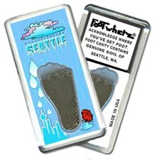 Seattle FootWhere® Souvenir Fridge Magnet. Made in USA