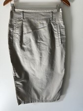 Vintage Esprit Essentials Womens Straight Pencil Skirt Size 11/12 Khaki Casual